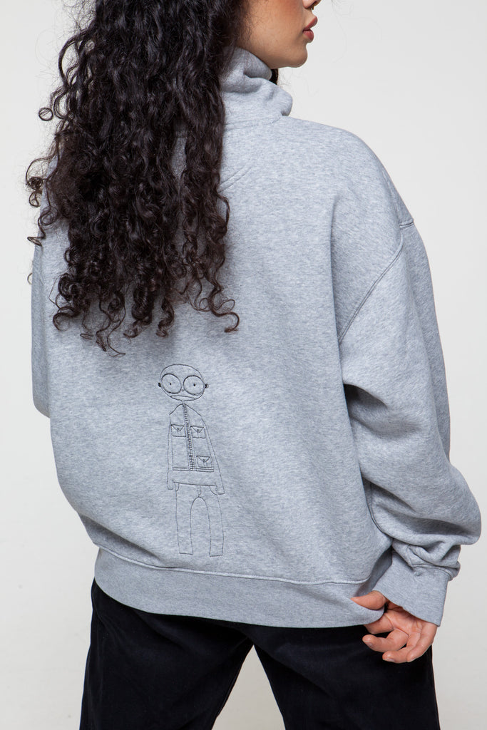 stickmotiv comic biobaumwolle women sweatshirt